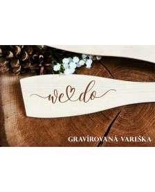 Gravírovaná vareška - darček pre svadobných hostí